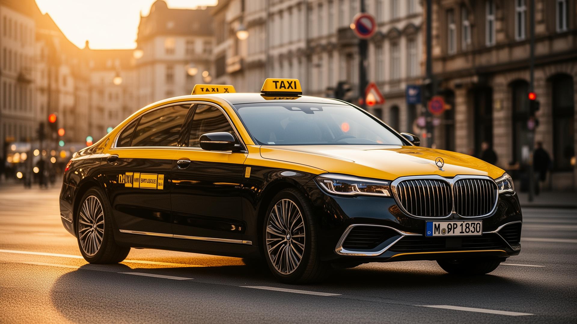 Premium Taxi in deutscher Stadt